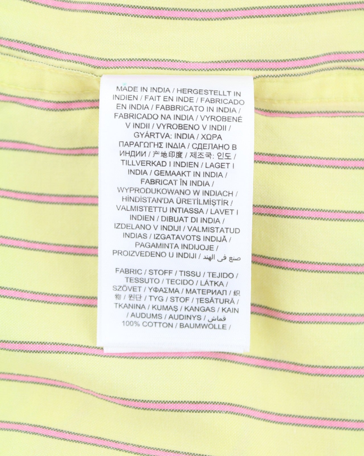 GANT Rel Oxford Stripe vyriški marškinėliai S, citrininė spalva, sagomis užsegama apykakle, užlopytomis kišenėmis, laisvalaikio stilius 