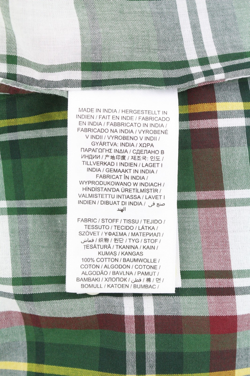 GANT Reg Ut Washed Check Men Shirt S Eden Green Button-Down Neck Logo Casual