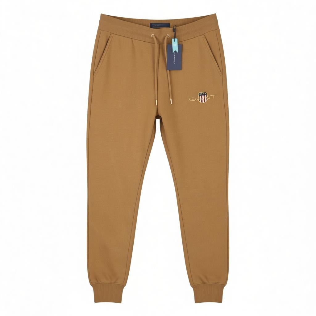 GANT Archive Shield Women Trousers M Brown Drawstring Waist Jogg Sweatpants