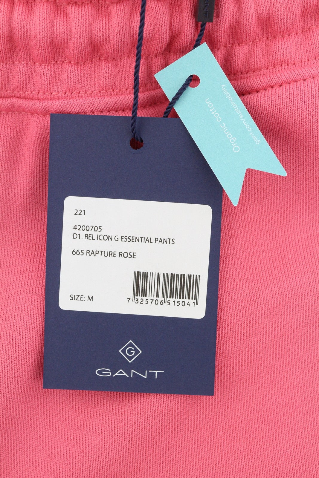 GANT Rel Icon Essential Women Trousers M Pink Drawstring Waist Jogg Sweatpants