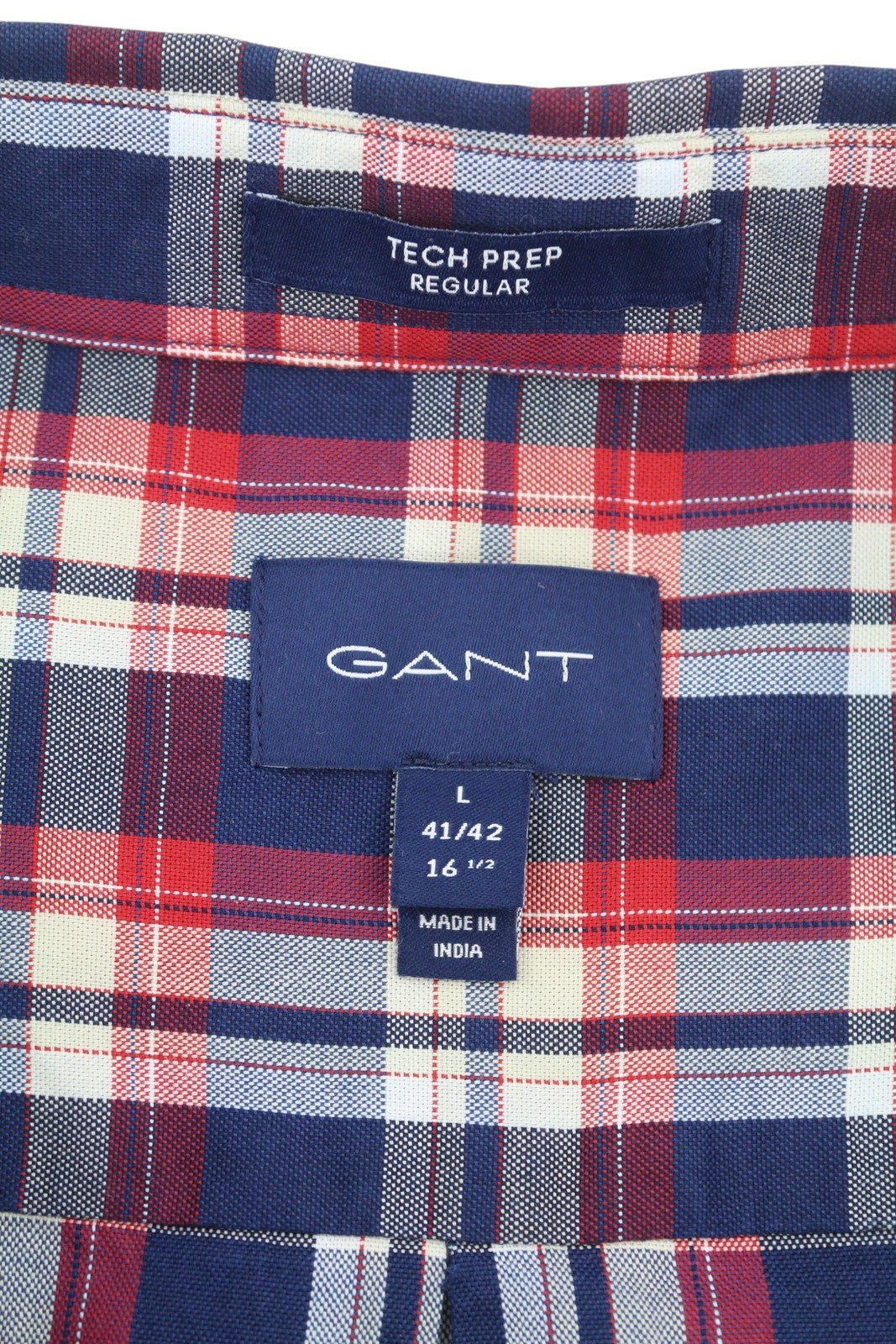 GANT Tech Prep Oxford languoti vyriški marškinėliai L dydžio, raudoni, su sagomis ir kišenėmis, laisvalaikio stiliaus 