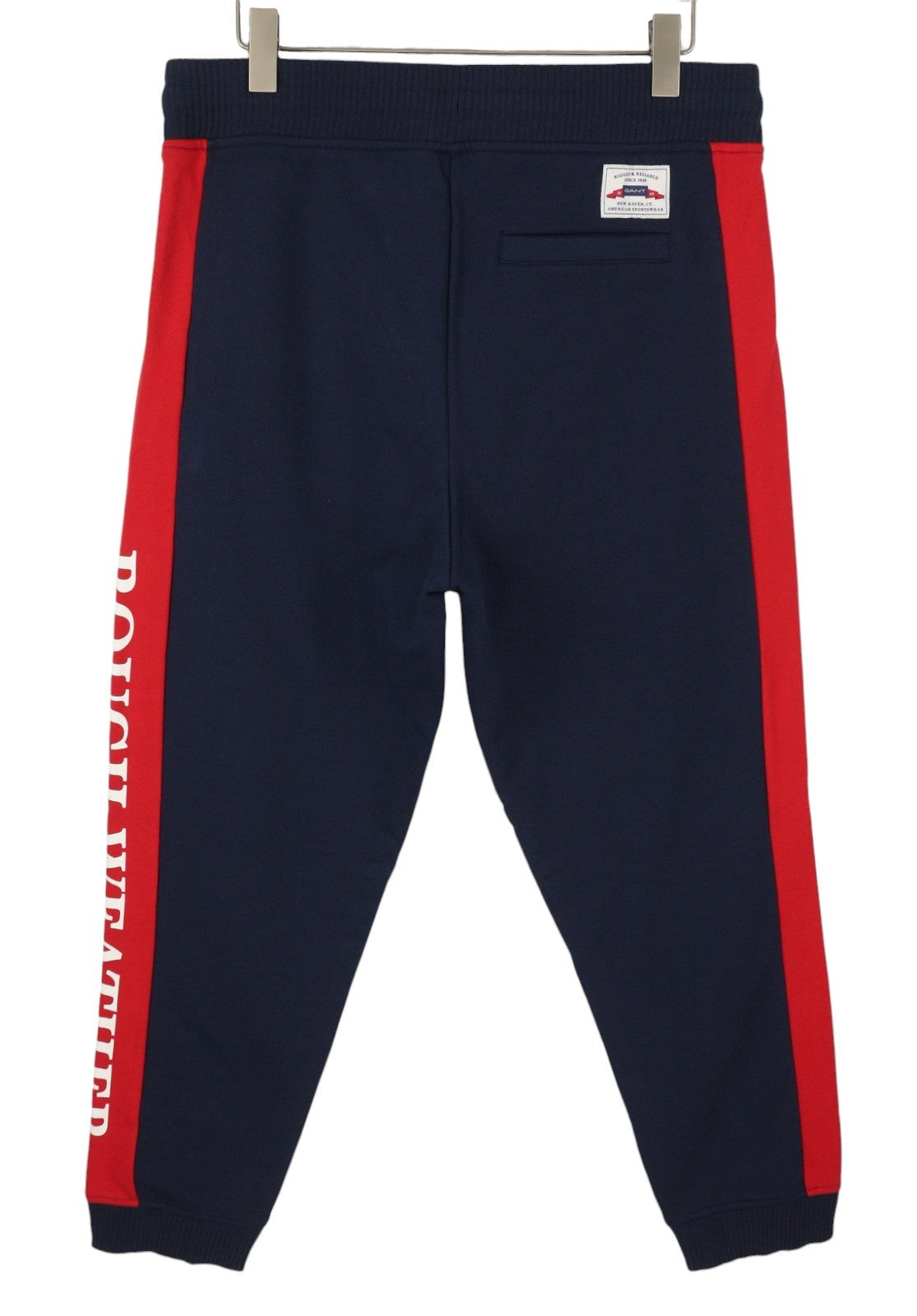 GANT Rough Weather Men Trousers L Navy Drawstring Waist Logo Jogg Sweatshirt