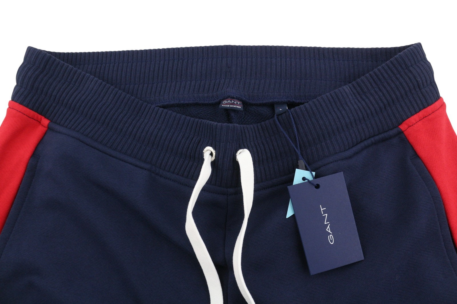 GANT Rough Weather Men Trousers L Navy Drawstring Waist Logo Jogg Sweatshirt