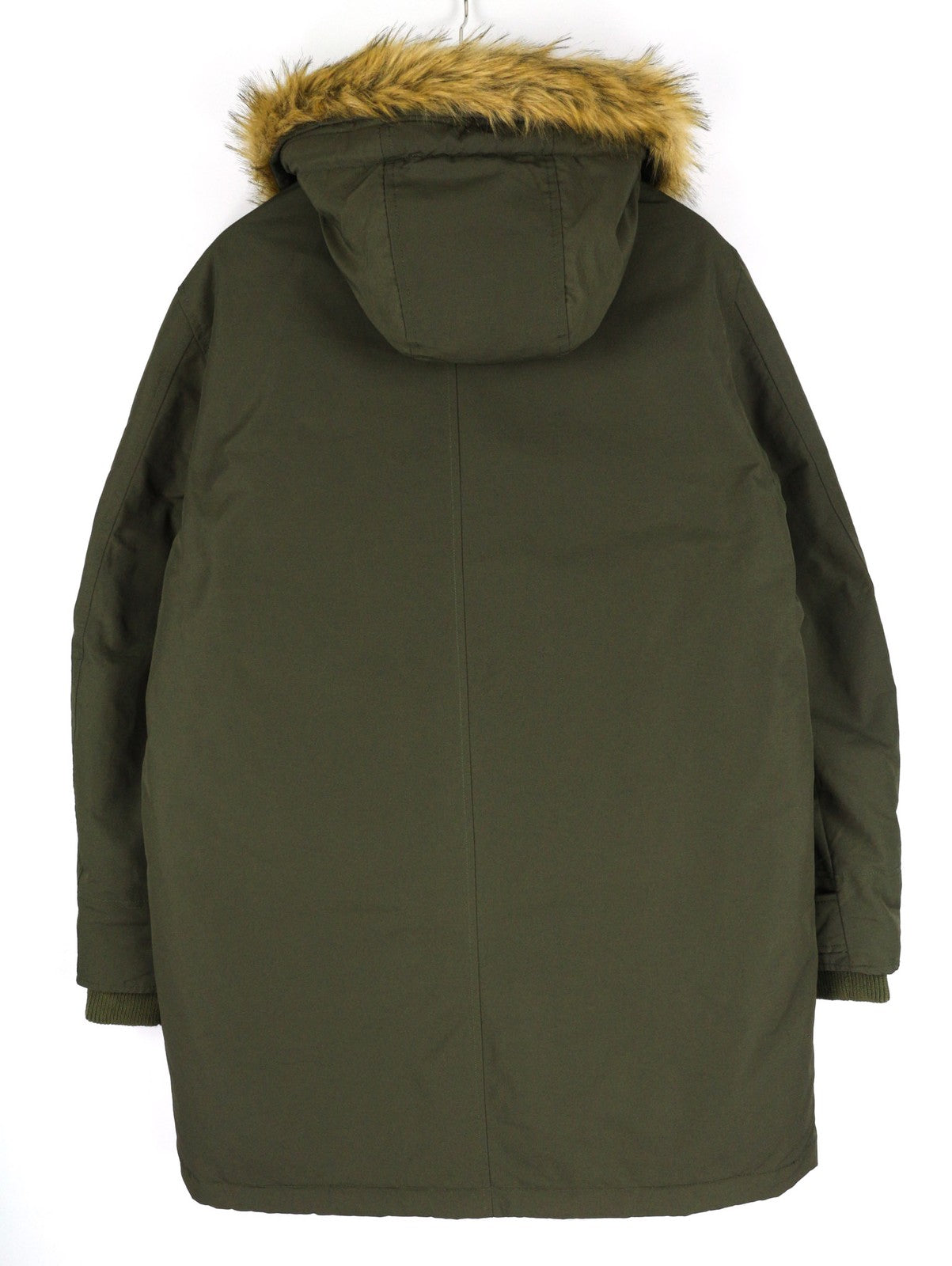 DIESEL V-Colby vyriška striukė S chaki spalvos parka su gobtuvu, pašiltinta vidutinio ilgio, RRP395 