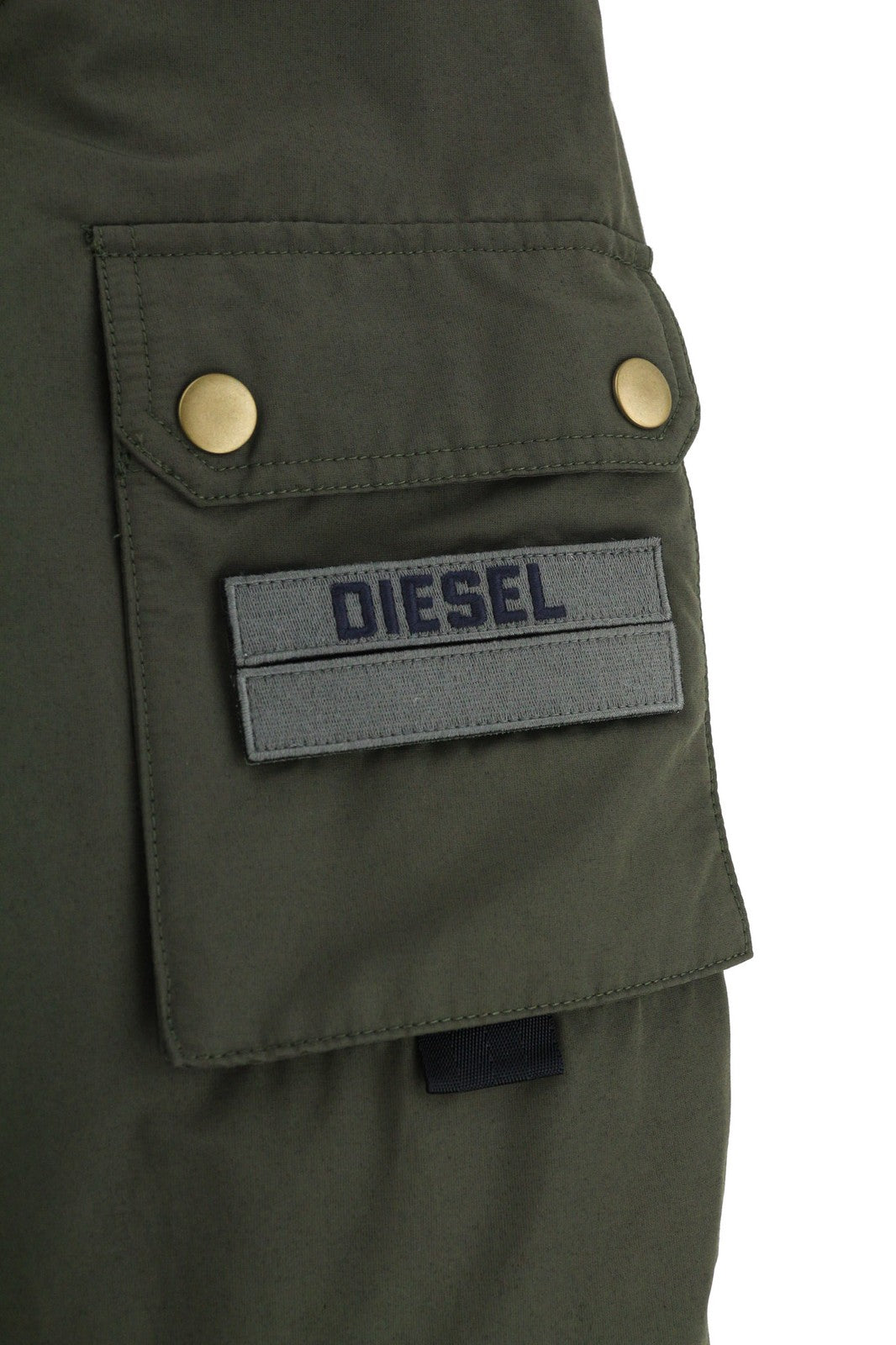 DIESEL V-Colby vyriška striukė S chaki spalvos parka su gobtuvu, pašiltinta vidutinio ilgio, RRP395 