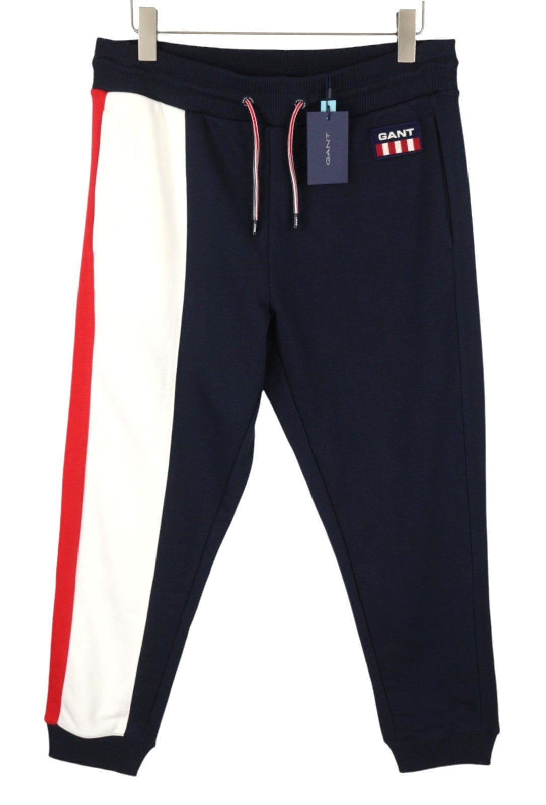 GANT Retro Logo Sweat Pants Men Trousers M Navy Drawstring Waist Logo Jogg