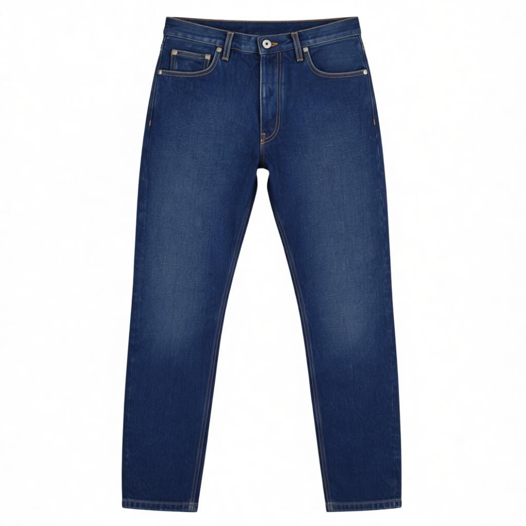 OFF-WHITE ARR Men Jeans W31 Dark Blue Tapered Washed Denim Button Pocket RRP650