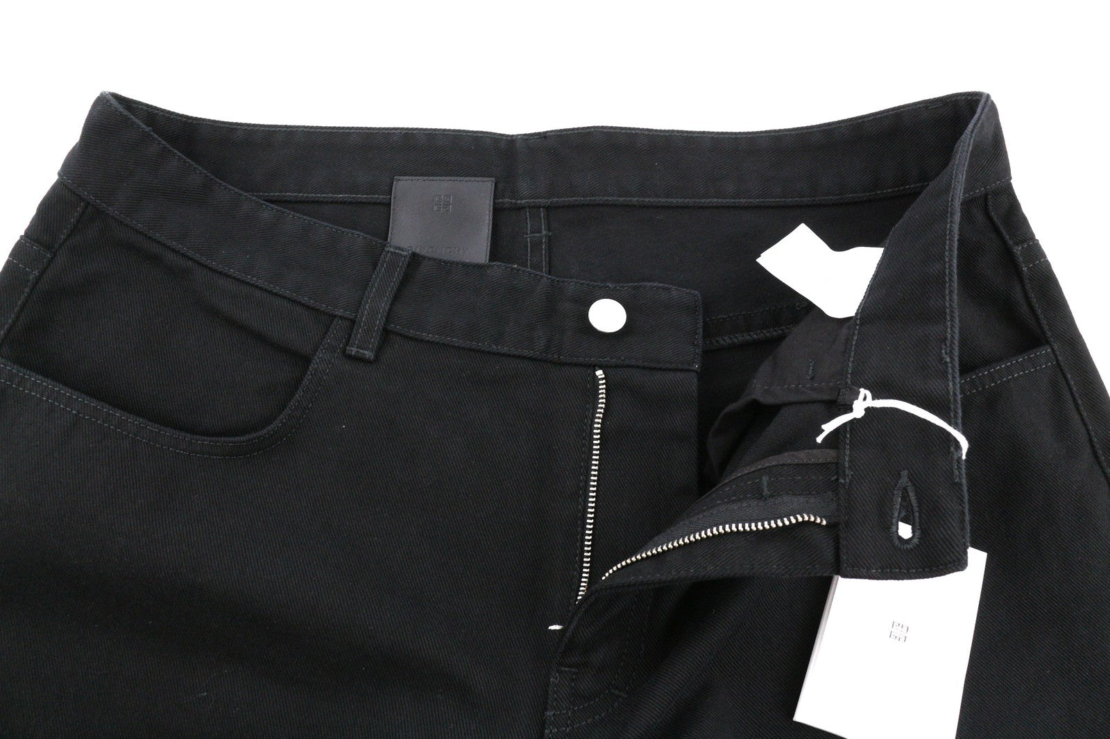 GIVENCHY X Tiffany vyriškos kelnės W40 tamsiai juodos siaurėjančios, užtrauktuku užsegamos 