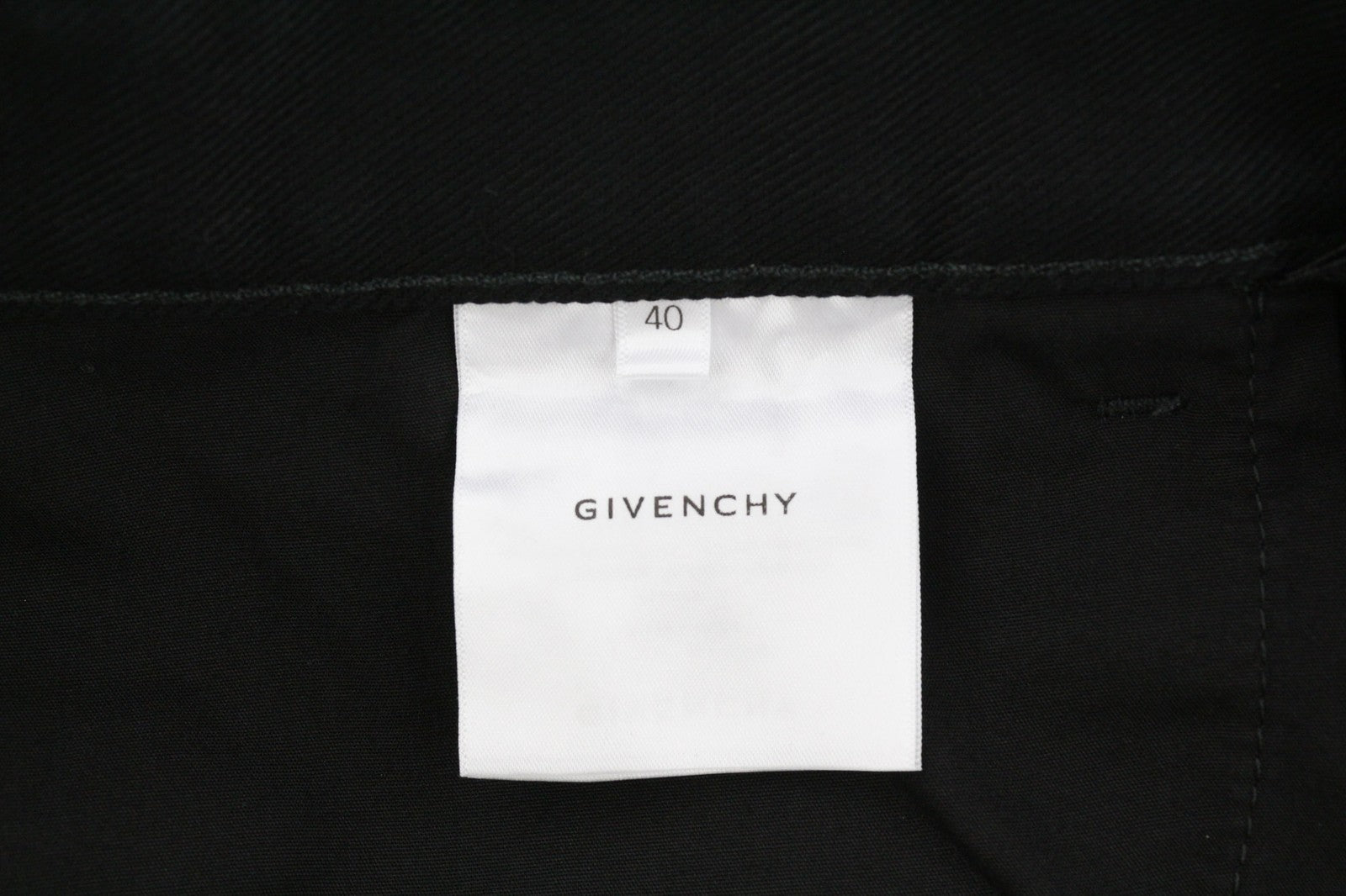 GIVENCHY X Tiffany vyriškos kelnės W40 tamsiai juodos siaurėjančios, užtrauktuku užsegamos 