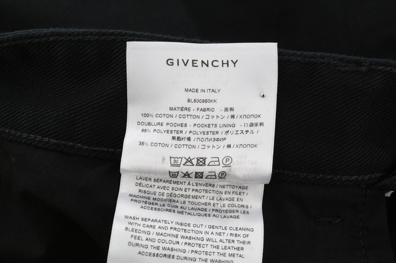 GIVENCHY X Tiffany vyriškos kelnės W40 tamsiai juodos siaurėjančios, užtrauktuku užsegamos 