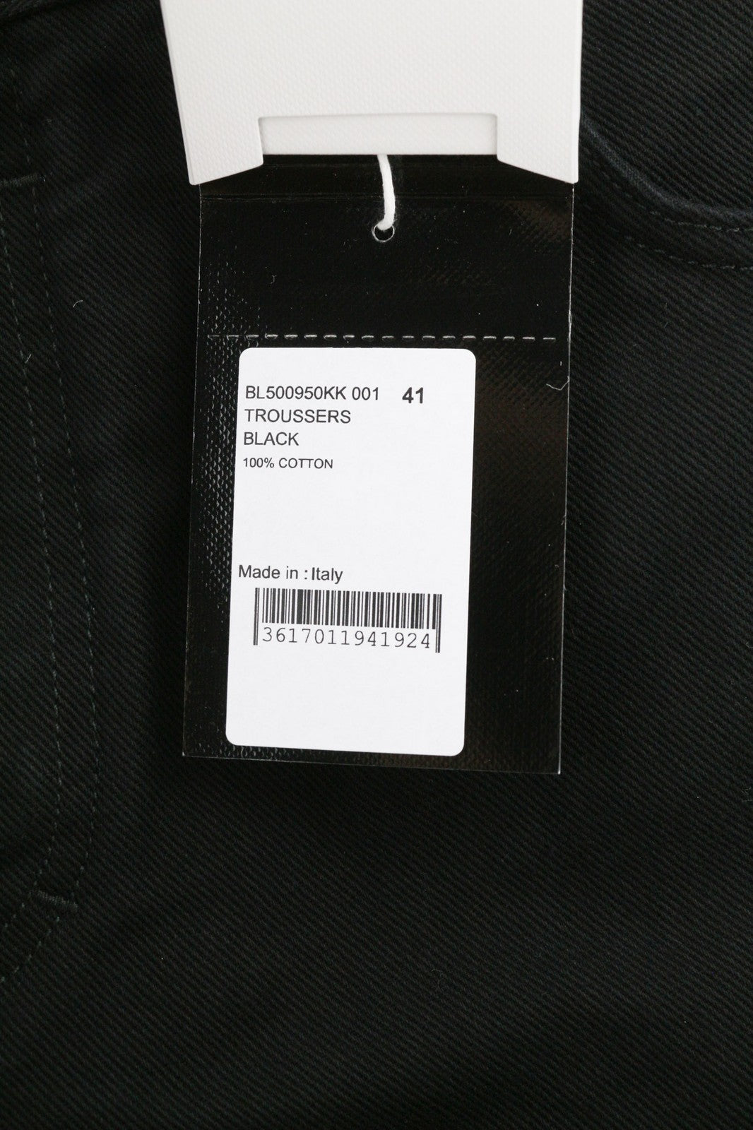 GIVENCHY X Tiffany vyriškos kelnės W41 juodos siaurėjančiomis klešnėmis, užtrauktuku priekyje, subtilia kišene. 