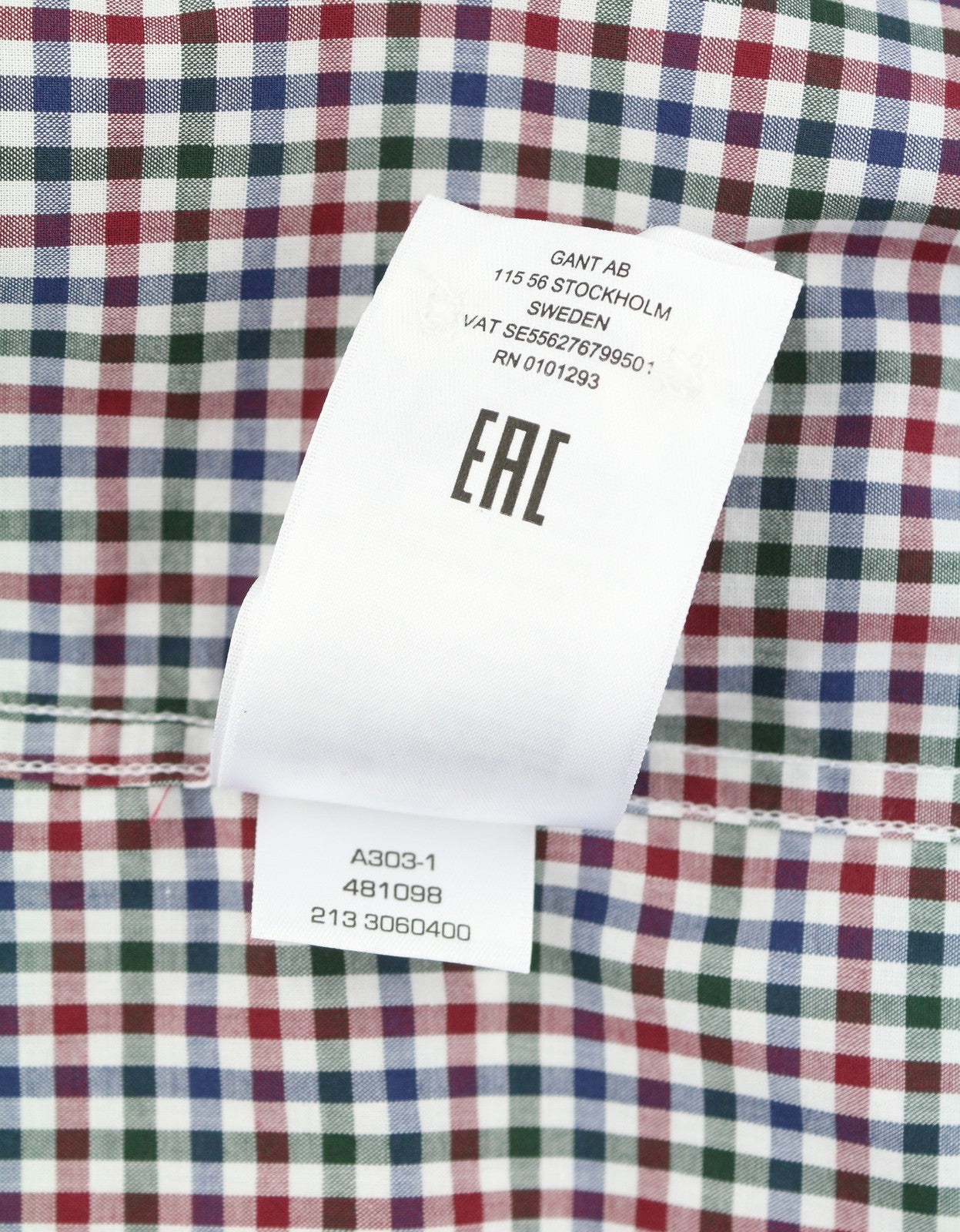 GANT The Broadcloth Gingham Men Shirt XL Cabernet Red Plaid Button-Down Casual