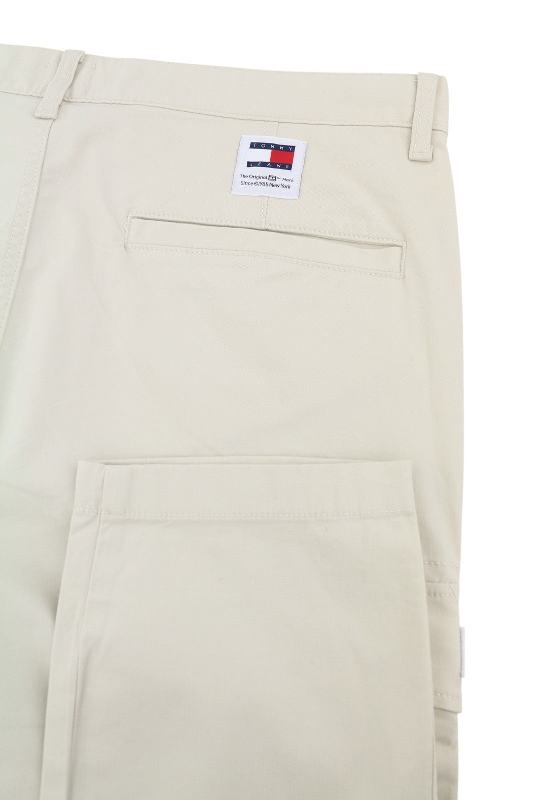 TOMMY HILFIGER Austin Men Trousers W33/L32 Beige Tapered Fit Zip Fly Cargo