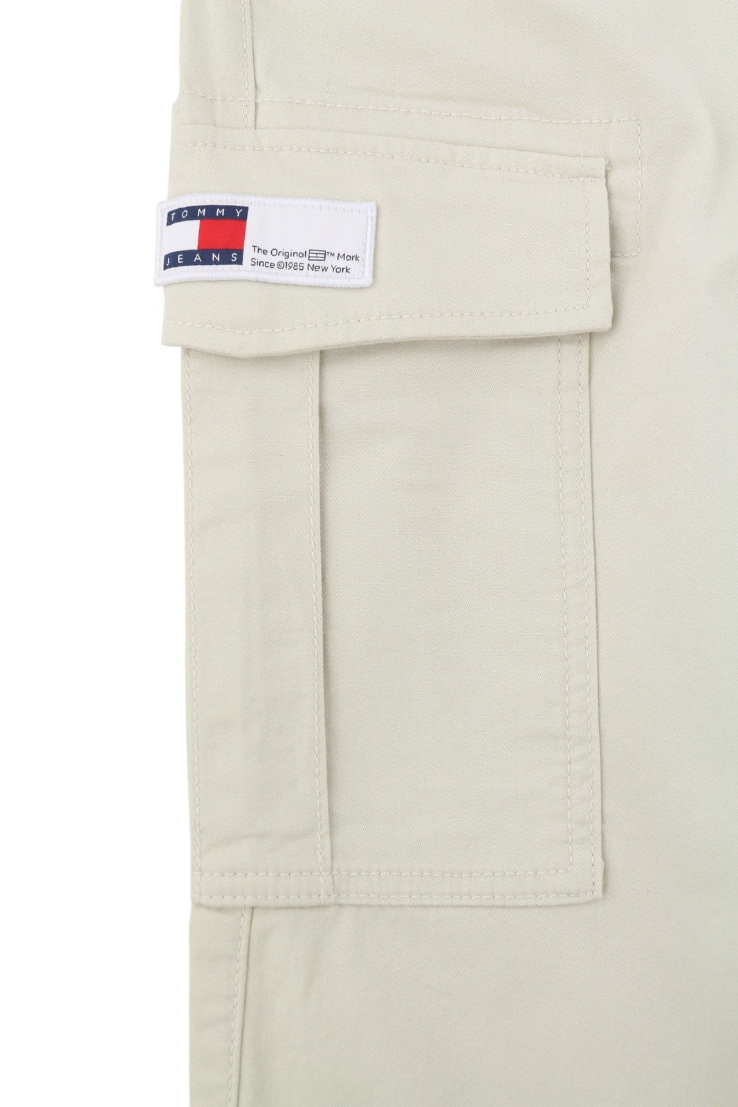 TOMMY HILFIGER Austin Men Trousers W33/L32 Beige Tapered Fit Zip Fly Cargo