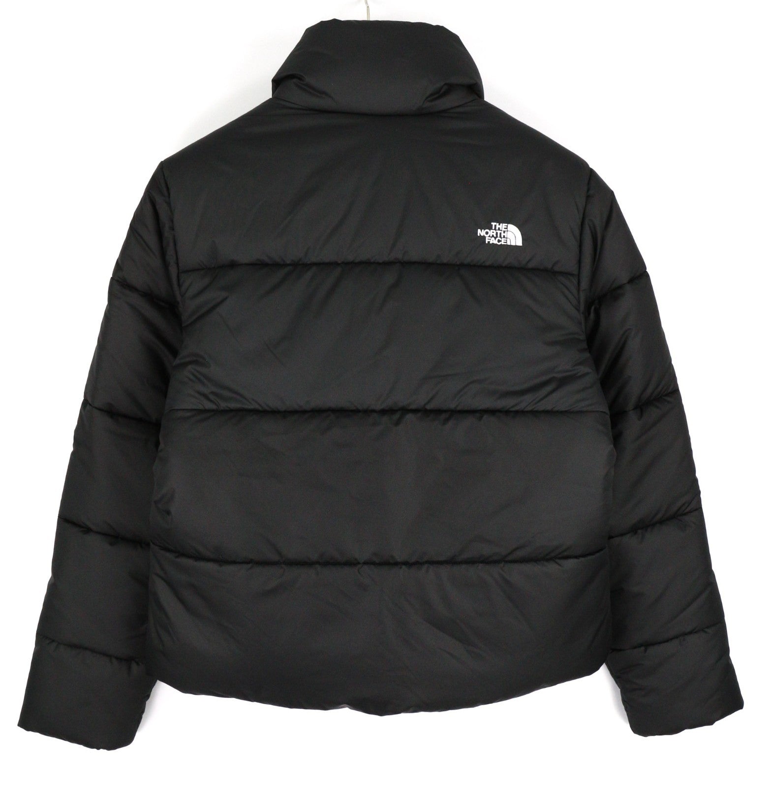 THE NORTH FACE Women Jacket L Black Quilted Lined Insulated High Neck Zip