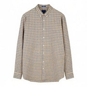 GANT The Broadcloth Gingham Men Shirt 2XL Mustard Orange Button-Down Casual