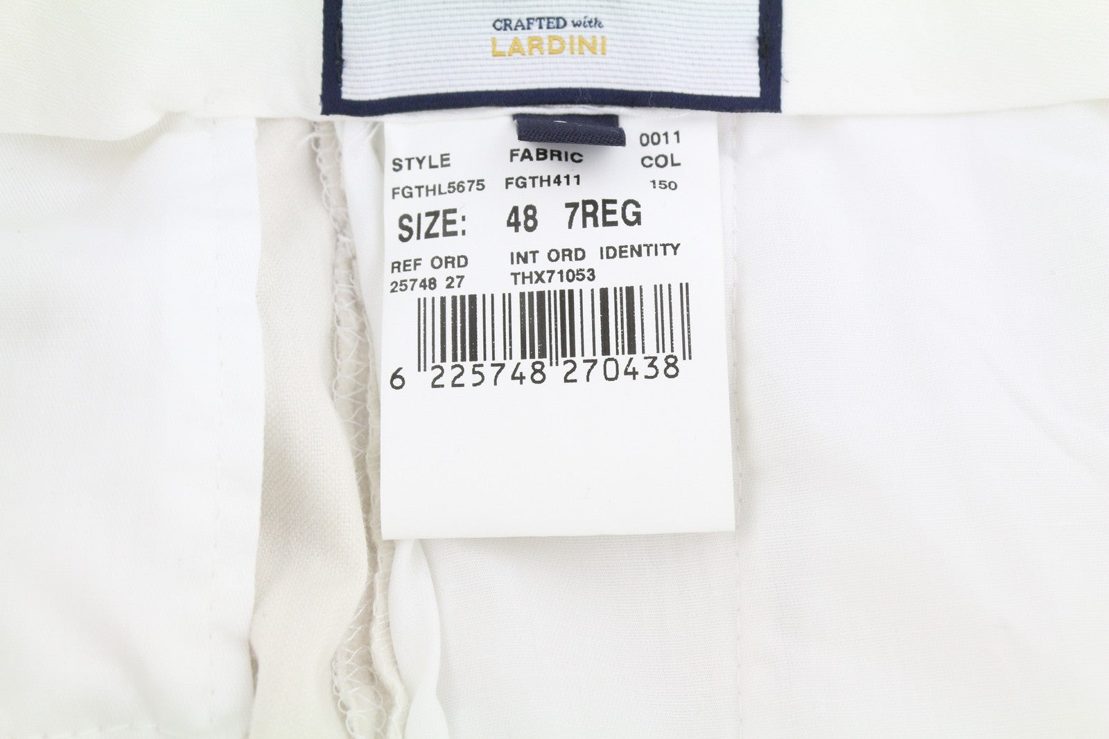 TOMMY HILFIGER Rock Velvet Cashmere Men Trousers EU48 White Corduroy Pleated Zip