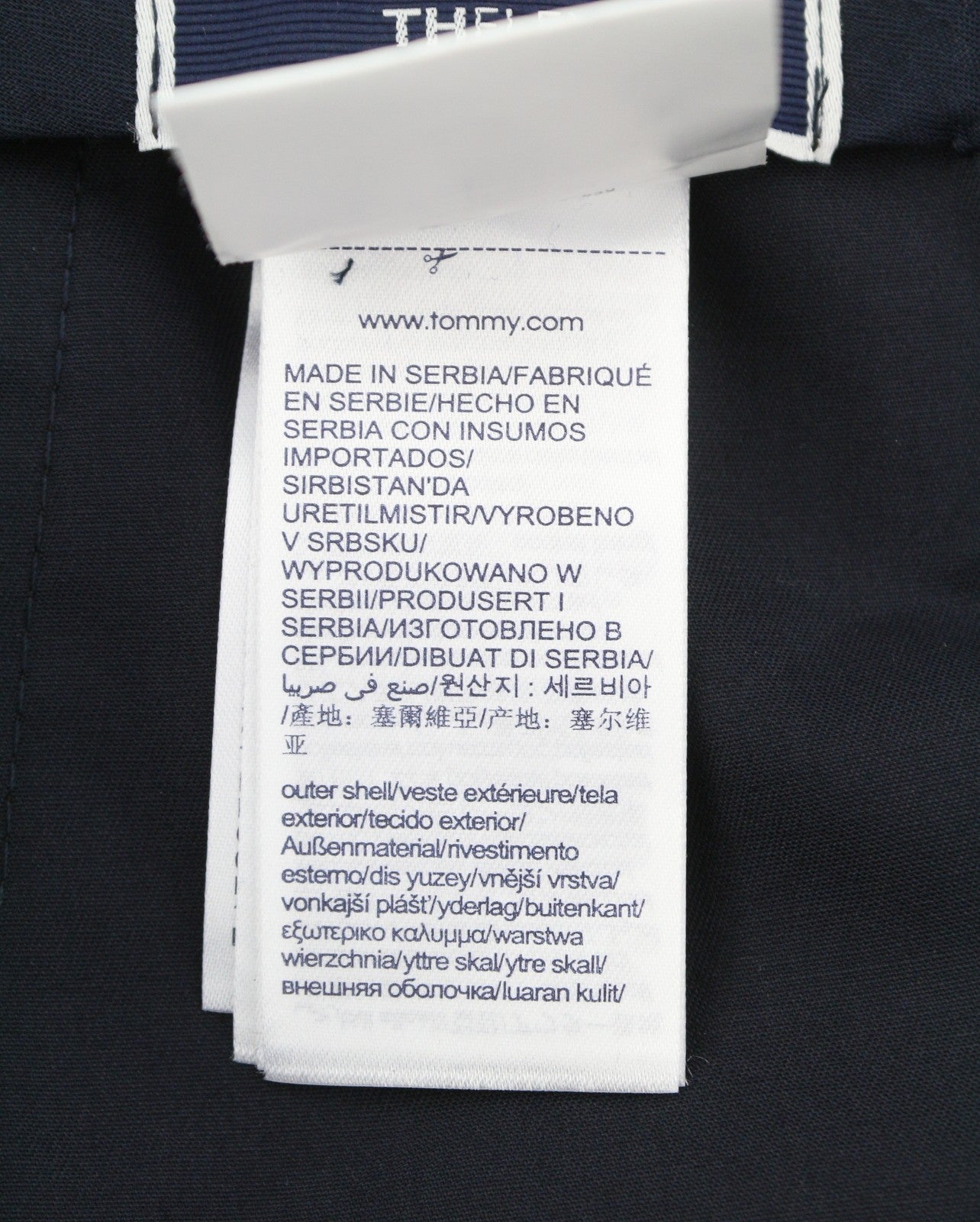 TOMMY HILFIGER THFlex Micro Structure Men Trousers EU48 Blue Wool Blend Tapered