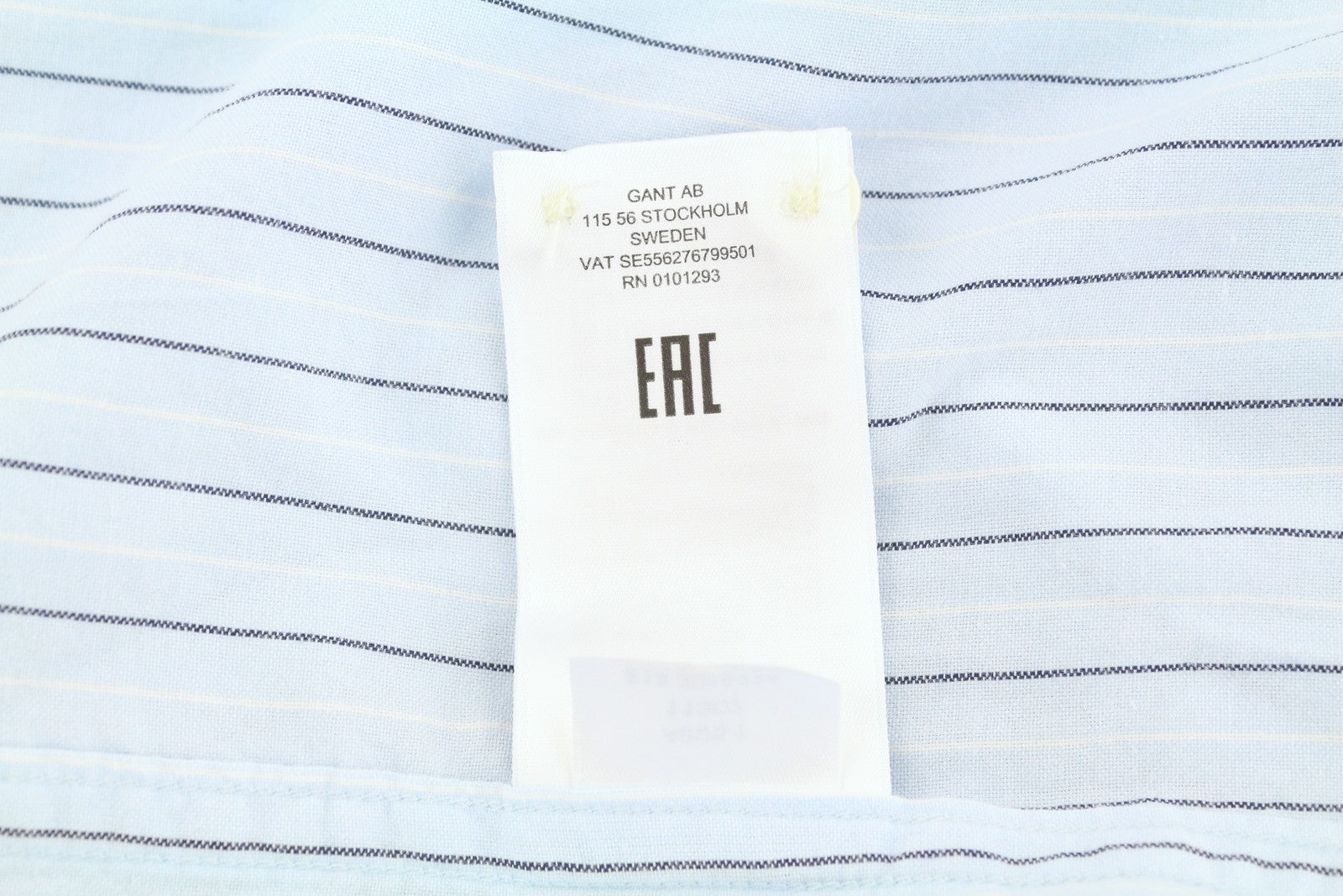 GANT Reg Oxf Stripe Men Shirt XL Light Blue Button-Down Neck Patch Pocket Casual