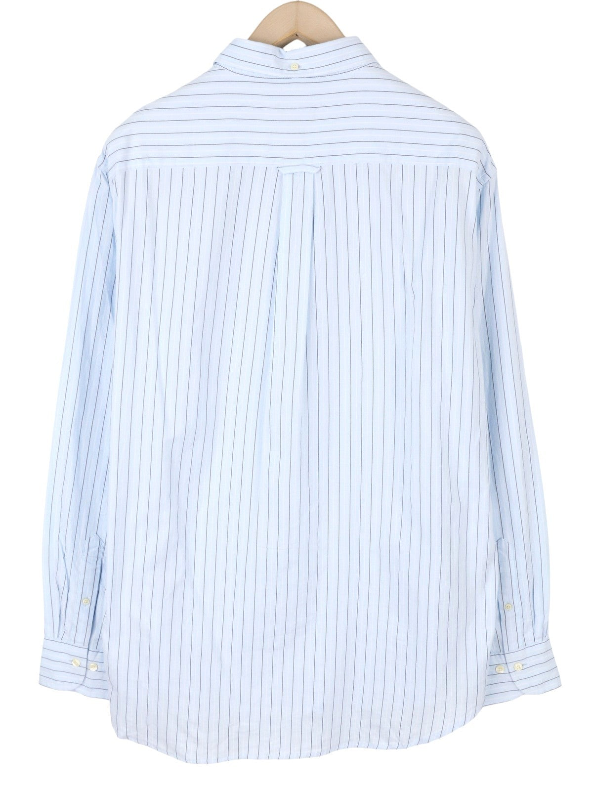 GANT Reg Oxf Stripe Men Shirt XL Light Blue Button-Down Neck Patch Pocket Casual