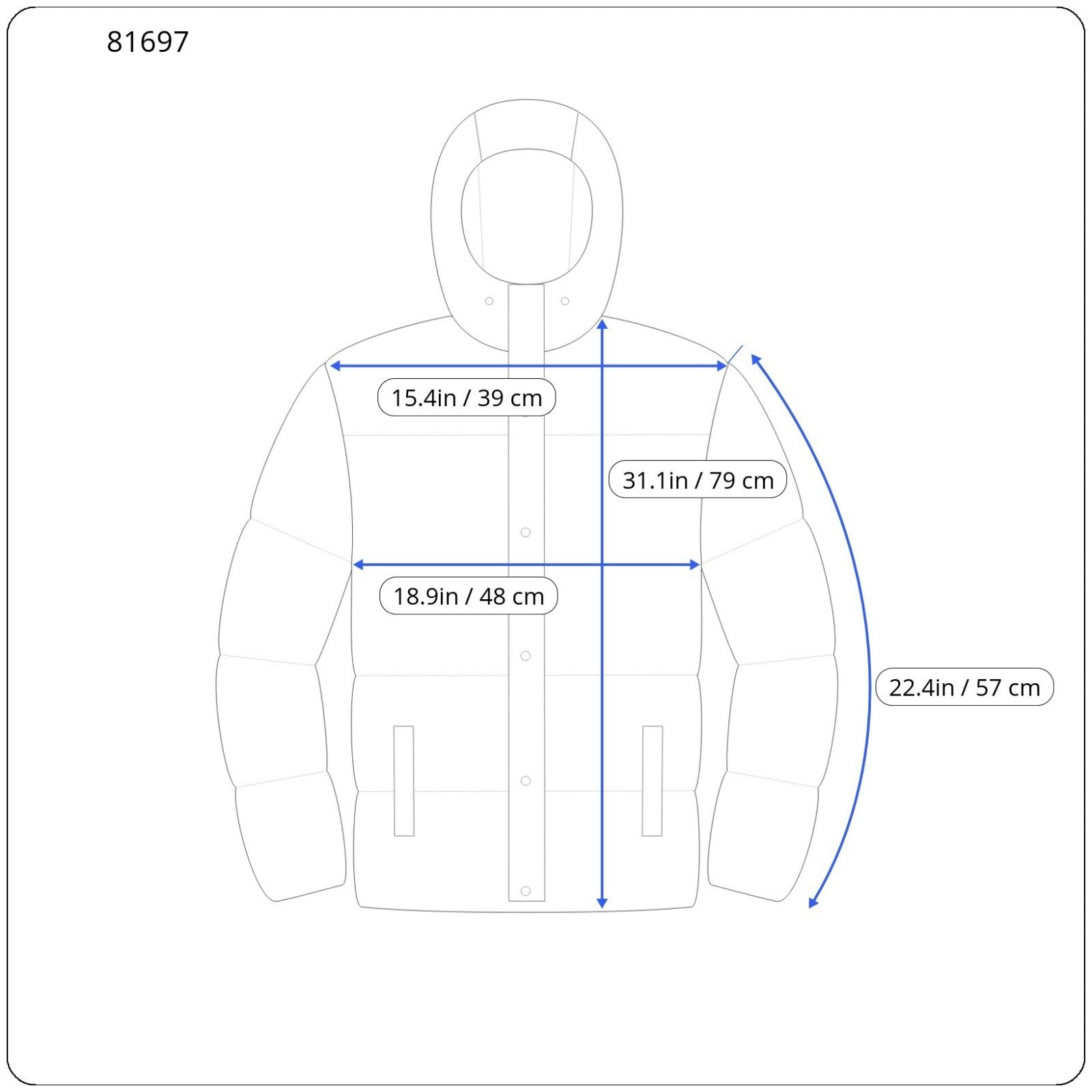 COLMAR 2208 Women Jacket XXS Down Quilted Hooded Mid-Length Insulated Zip