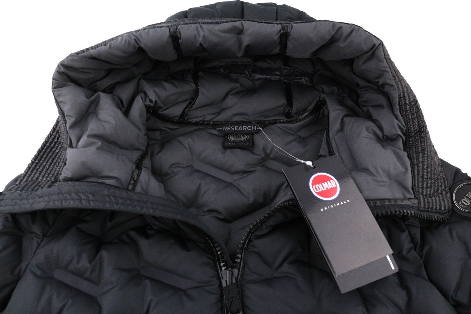 COLMAR 2208 Women Jacket XXS Down Quilted Hooded Mid-Length Insulated Zip