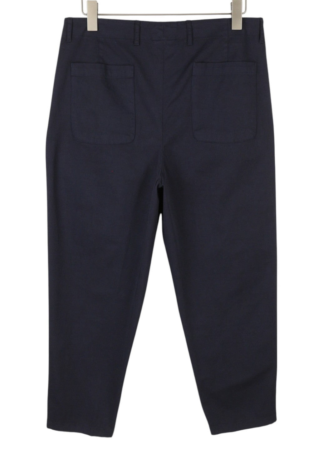 TOMMY HILFIGER Army Stretch Twill Men Trousers EU50 Dark Blue Pleated Zip Fly