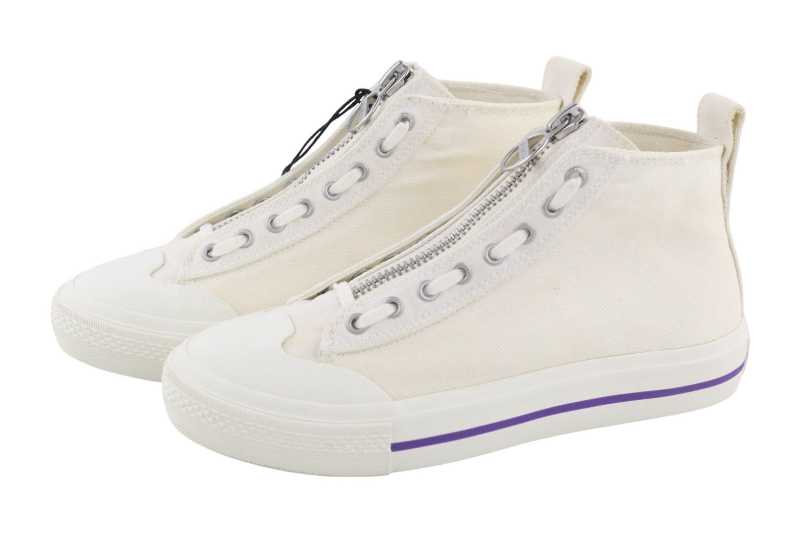 DIESEL S-Astico MZIP Women Sneakers UK6 EU38.5 White High Top Hybrid RRP180