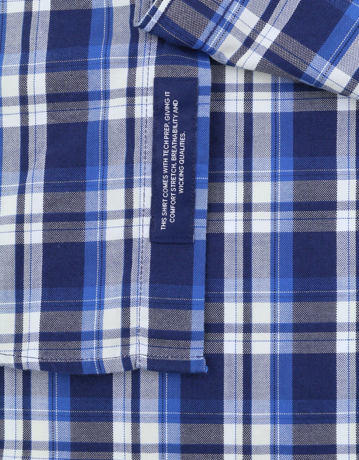 GANT Tech Prep Oxford Check Men Shirt XL Blue Regular Button-Down Neck Casual