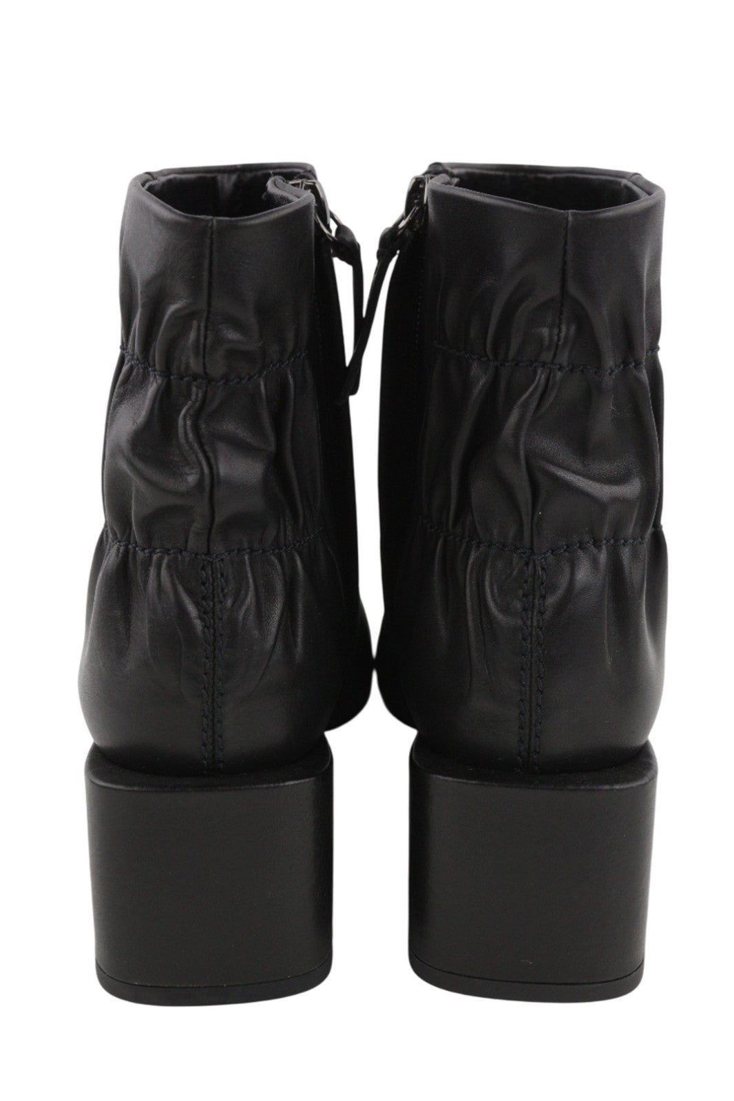 DIESEL Jaynet Mab Women Boots UK5.5 EU38 Black Leather Heeled Ankle Boot RRP290