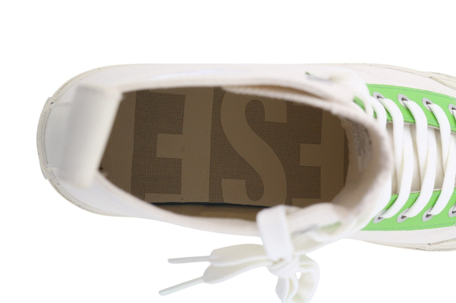 DIESEL A-Athos Mid Men Sneakers UK9 EU43 White High Top Lace Up Trainers RRP175