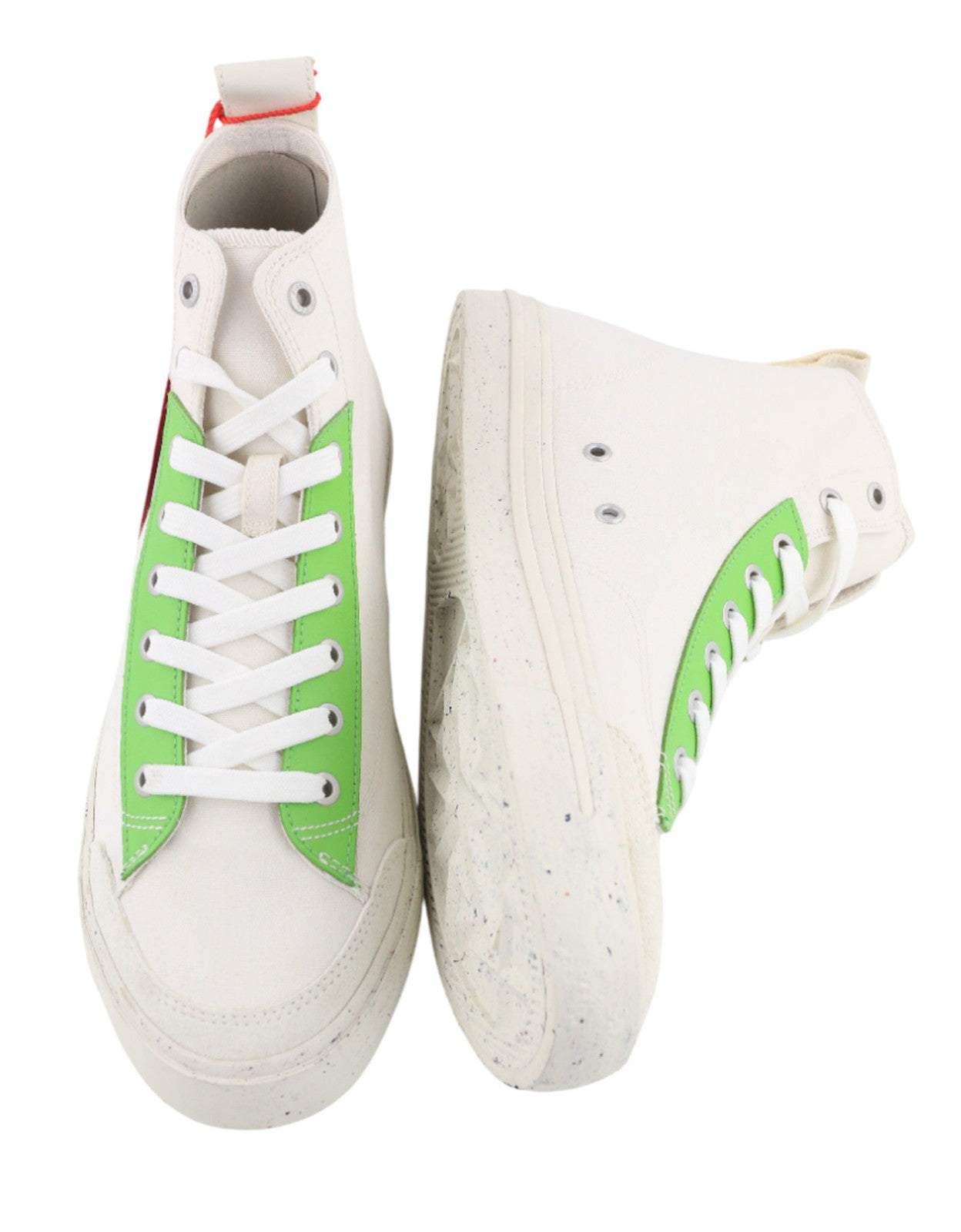 DIESEL A-Athos Mid Men Sneakers UK9 EU43 White High Top Lace Up Trainers RRP175