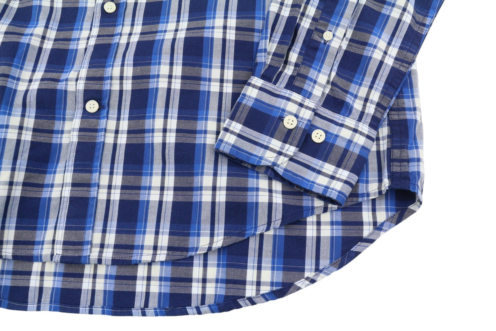 GANT Tech Prep Oxford Check Men Shirt M Blue Regular Button-Down Neck Casual