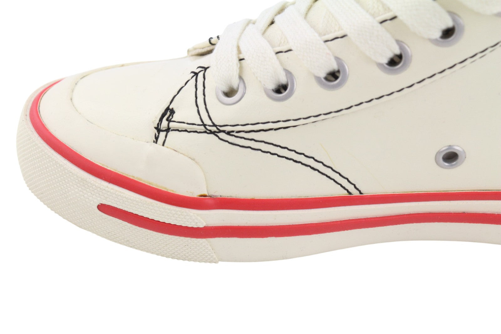 DIESEL A-Athos Mid moteriški sportbačiai, UK4 EU36, balti, migdolų spalvos, aukšti, RRP 175 