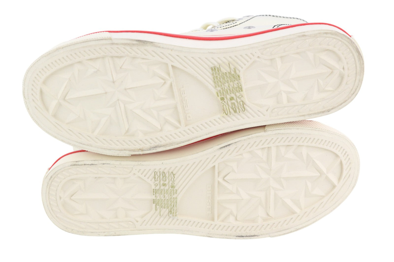 DIESEL A-Athos Mid moteriški sportbačiai, UK4 EU36, balti, migdolų spalvos, aukšti, RRP 175 