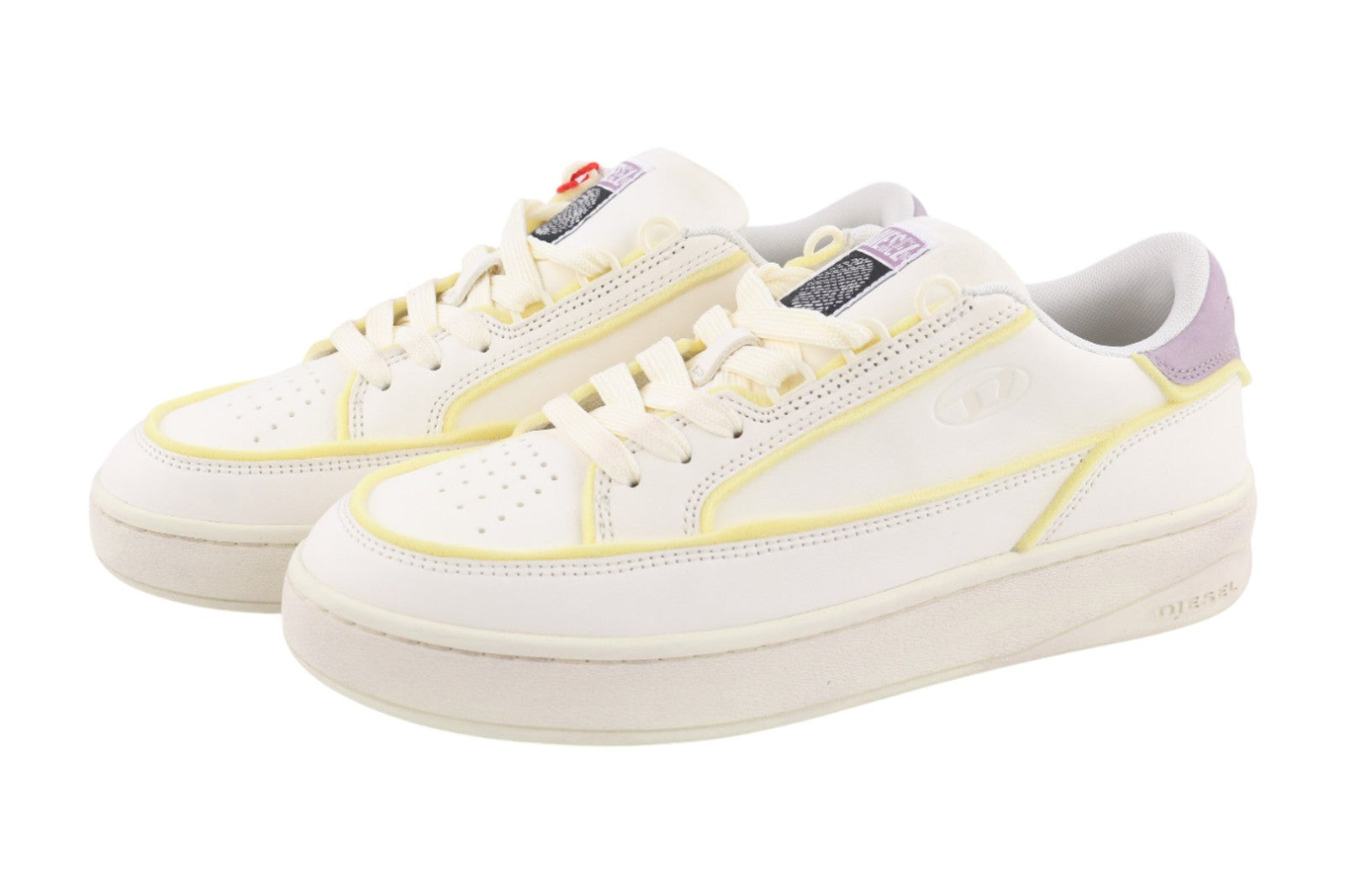 DIESEL S-Sinna Low Women Sneakers UK8 EU41 White Leather Low Top Lace RRP195