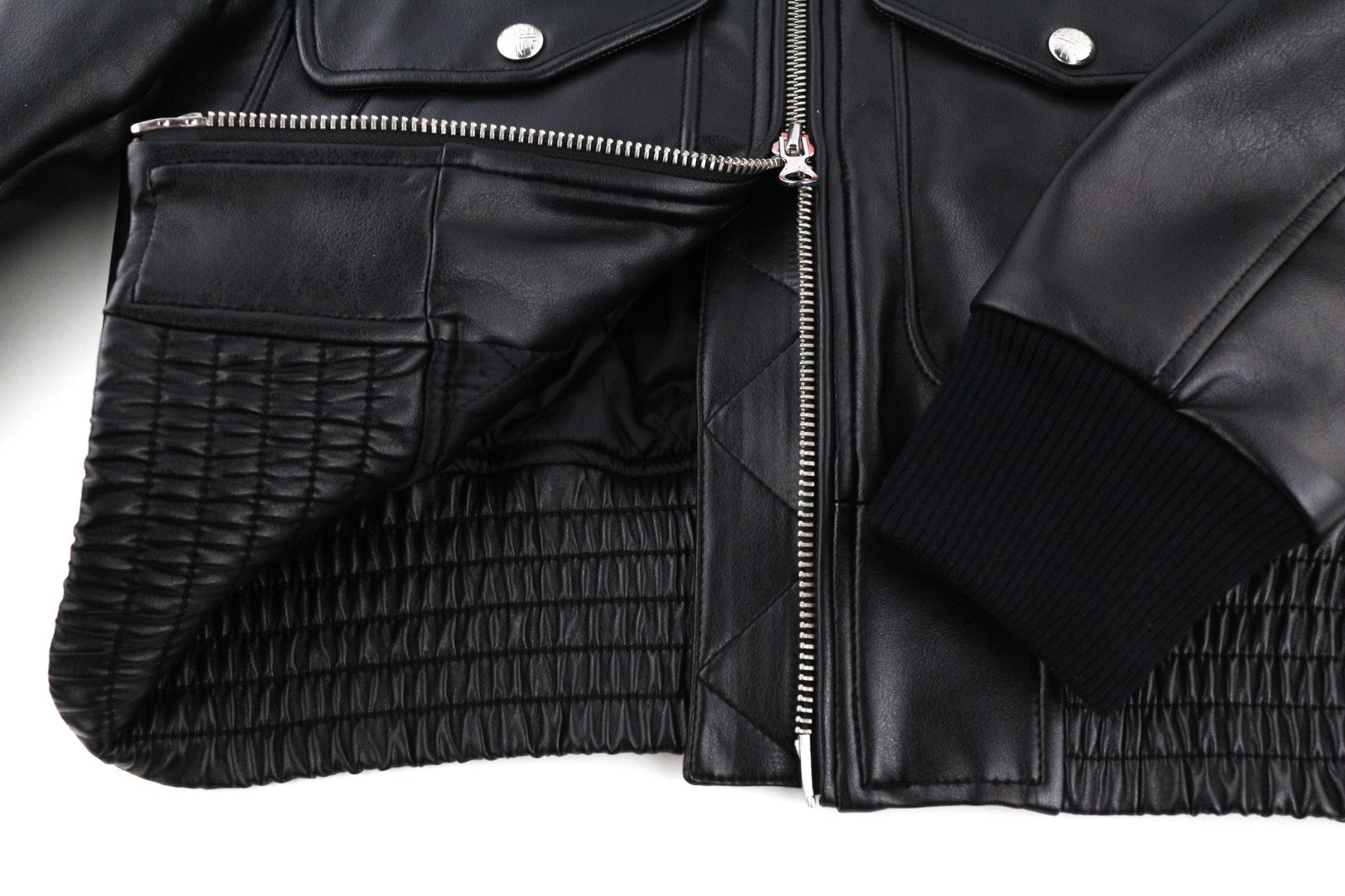 DIESEL G-Feijoa Women Jacket XS Black Coated Insulated Lined Polo Neck Jacket