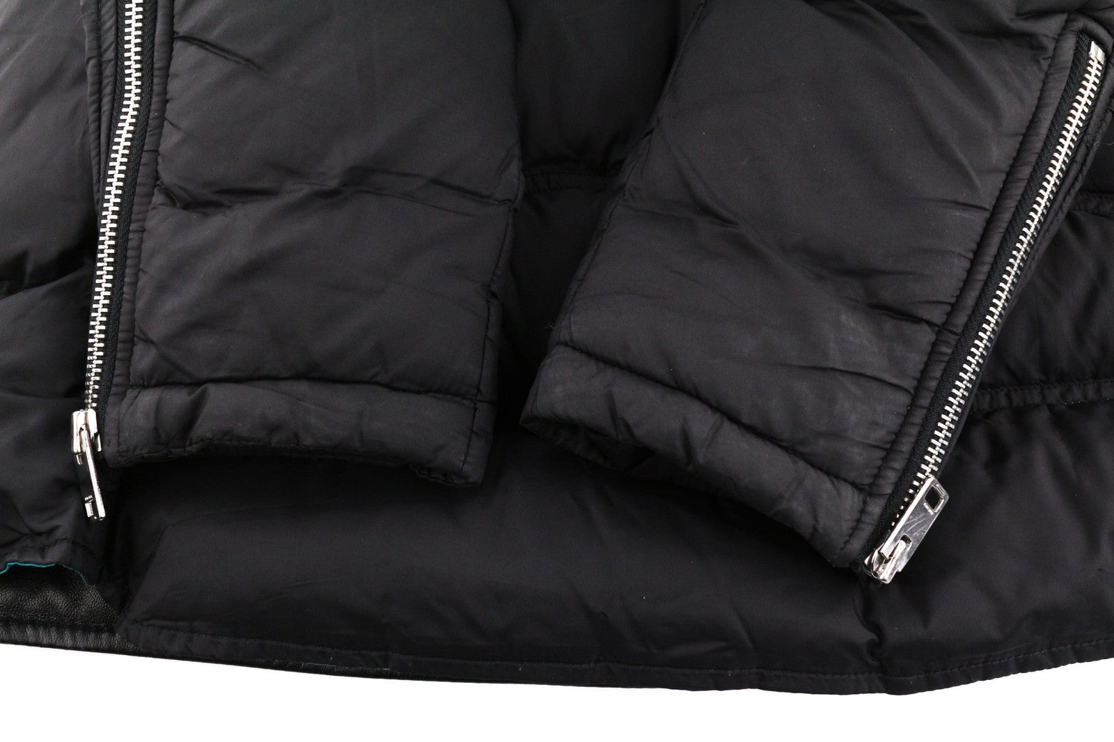 DIESEL L-Winter Men Jacket M Black Lambskin Leather Padded Band Neck Lined