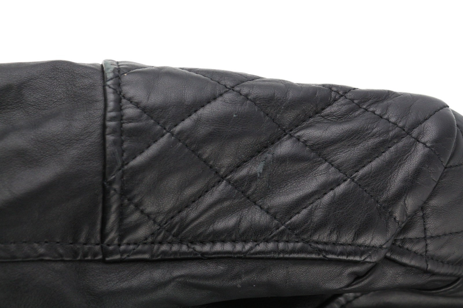 DIESEL L-Marton vyriška striukė S juoda odinė lengva striukė su užtrauktuku ant juosmens apykaklės 