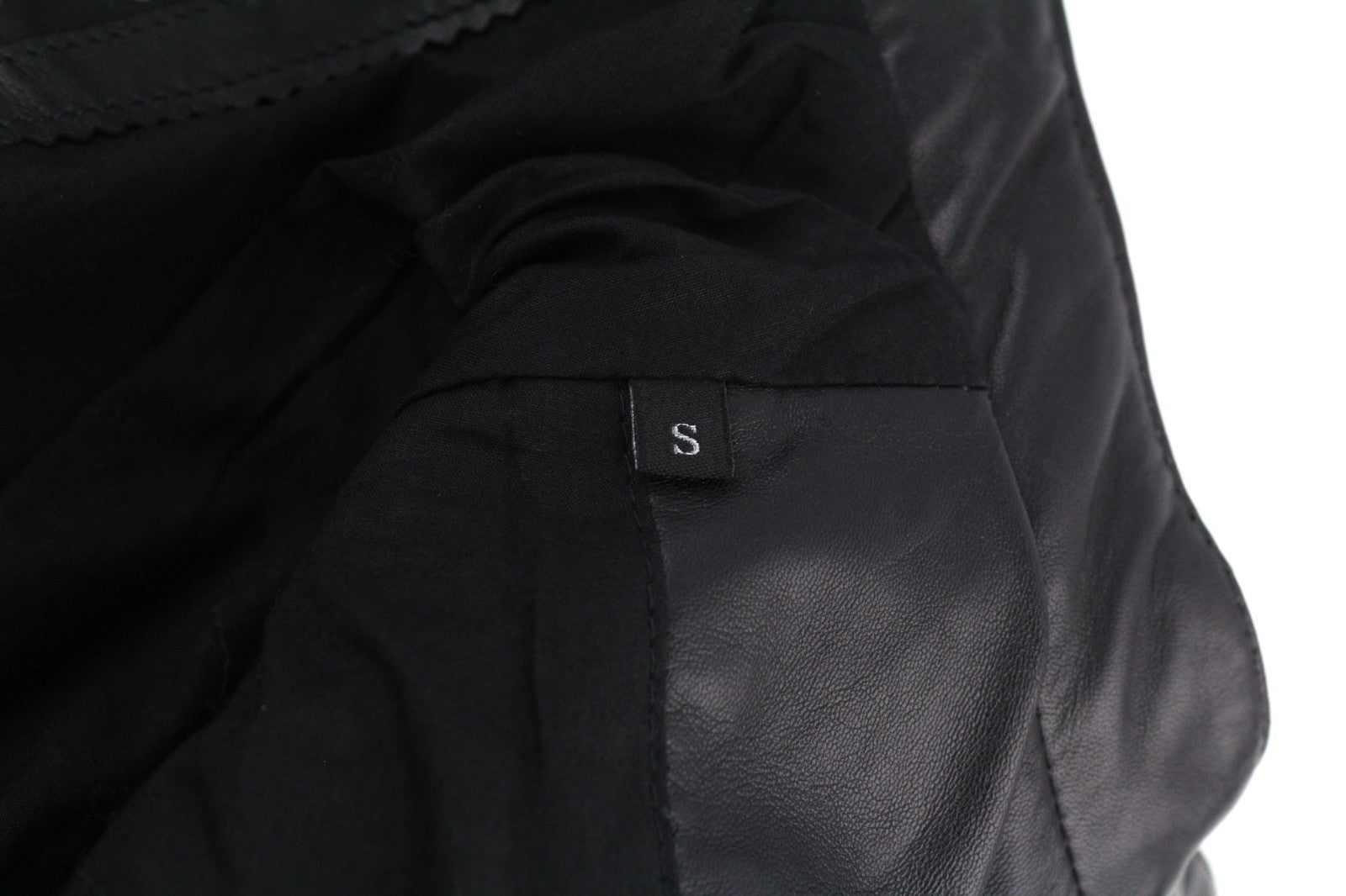 DIESEL L-Marton vyriška striukė S juoda odinė lengva striukė su užtrauktuku ant juosmens apykaklės 