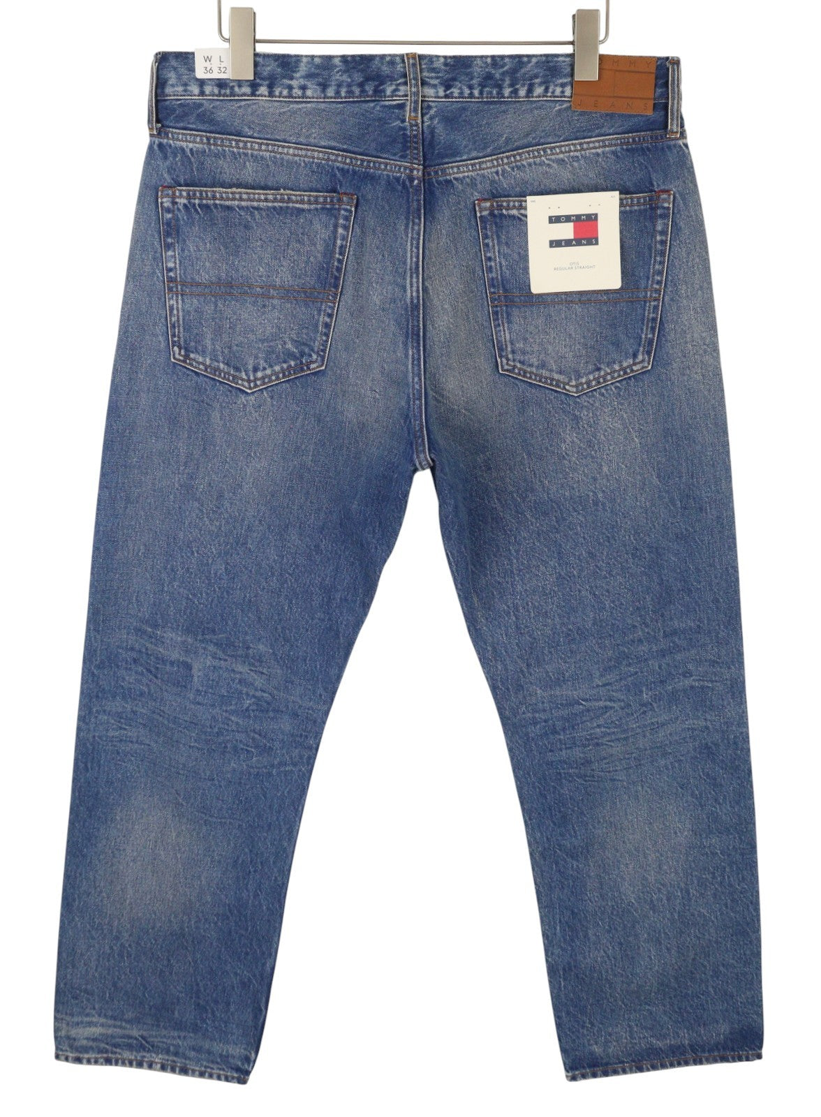 TOMMY HILFIGER Otis Men Jeans W36/L32 Blue Faded Distress Regular Straight Fit