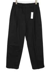 CALVIN KLEIN Cotton Seacell Modern Men Trousers L Black Regular Fit Pleated