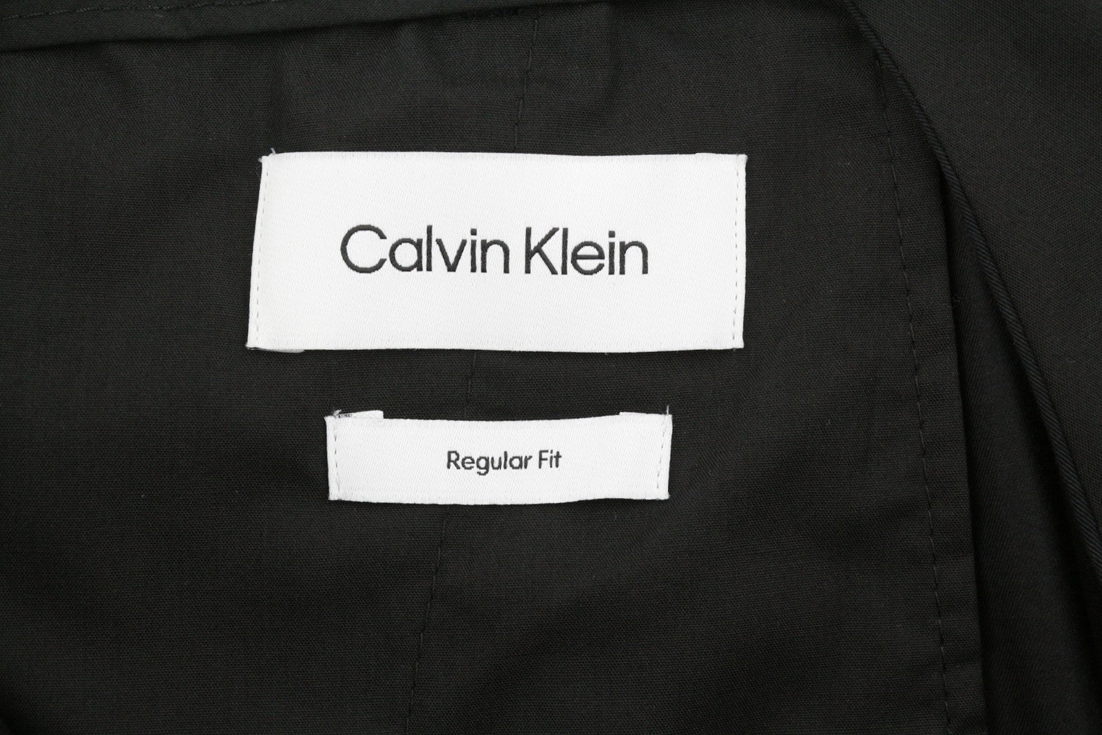 CALVIN KLEIN Cotton Seacell Modern Men Trousers L Black Regular Fit Pleated