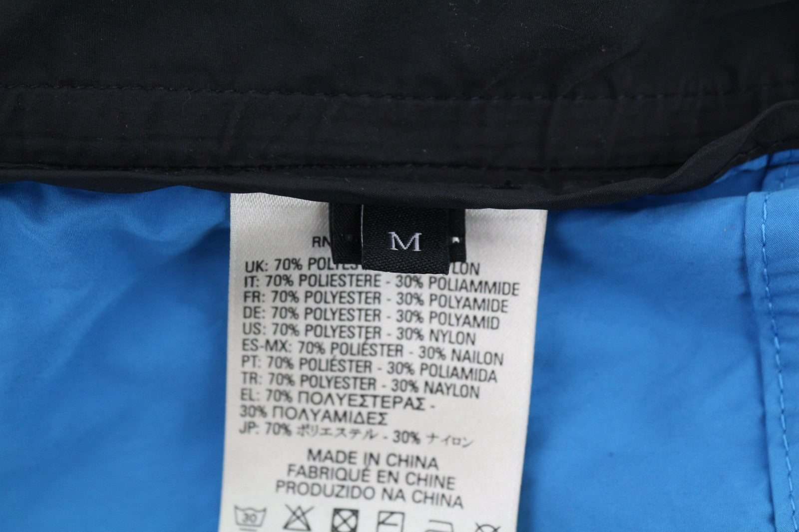 DIESEL J-Rum Men Jacket M Black Lightweight Band Neck Zip Jacket with Pockets