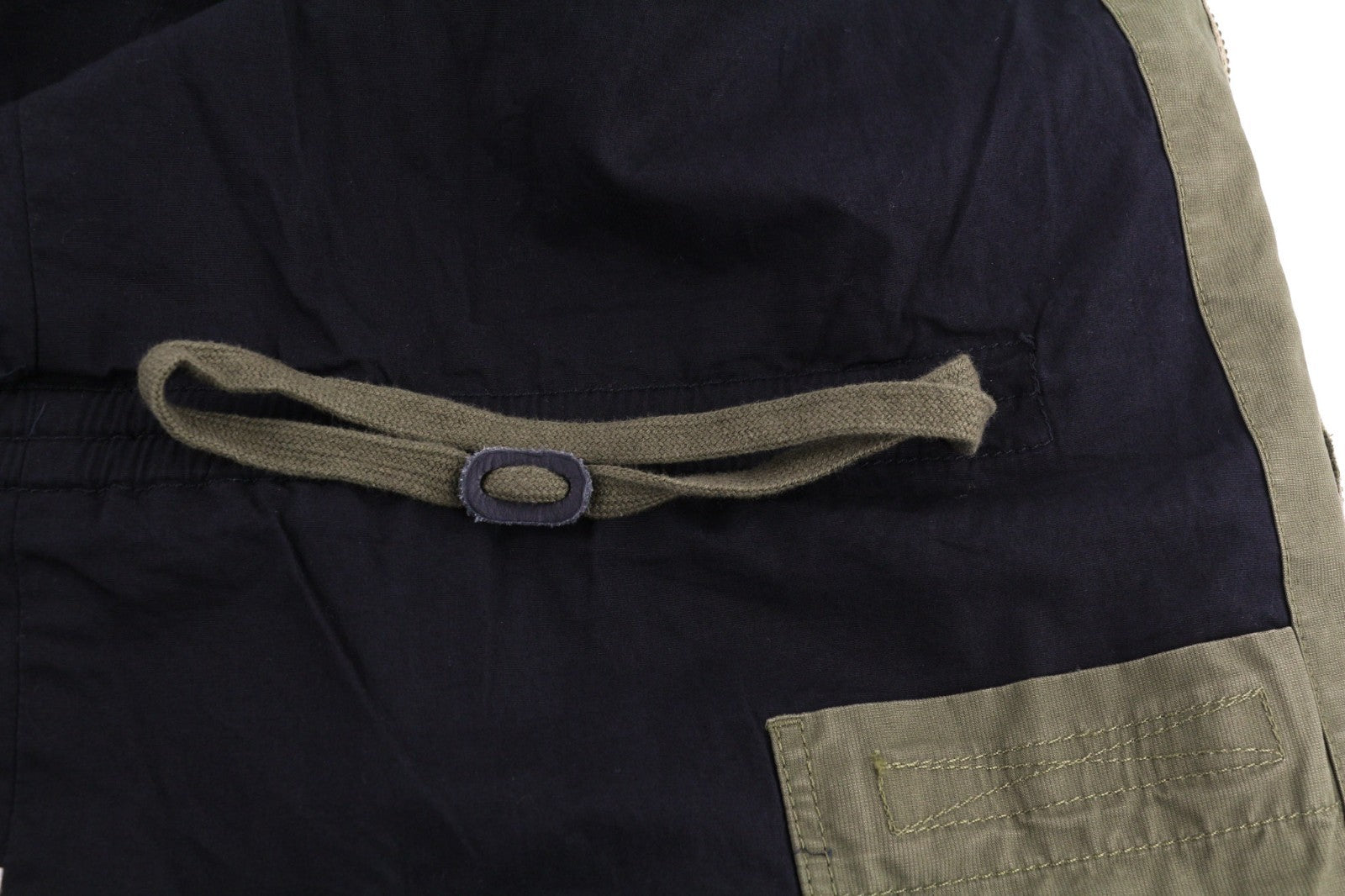 DIESEL Jamede Men Jacket S Khaki High Neck Zip Lined Drawstring Waist Logo