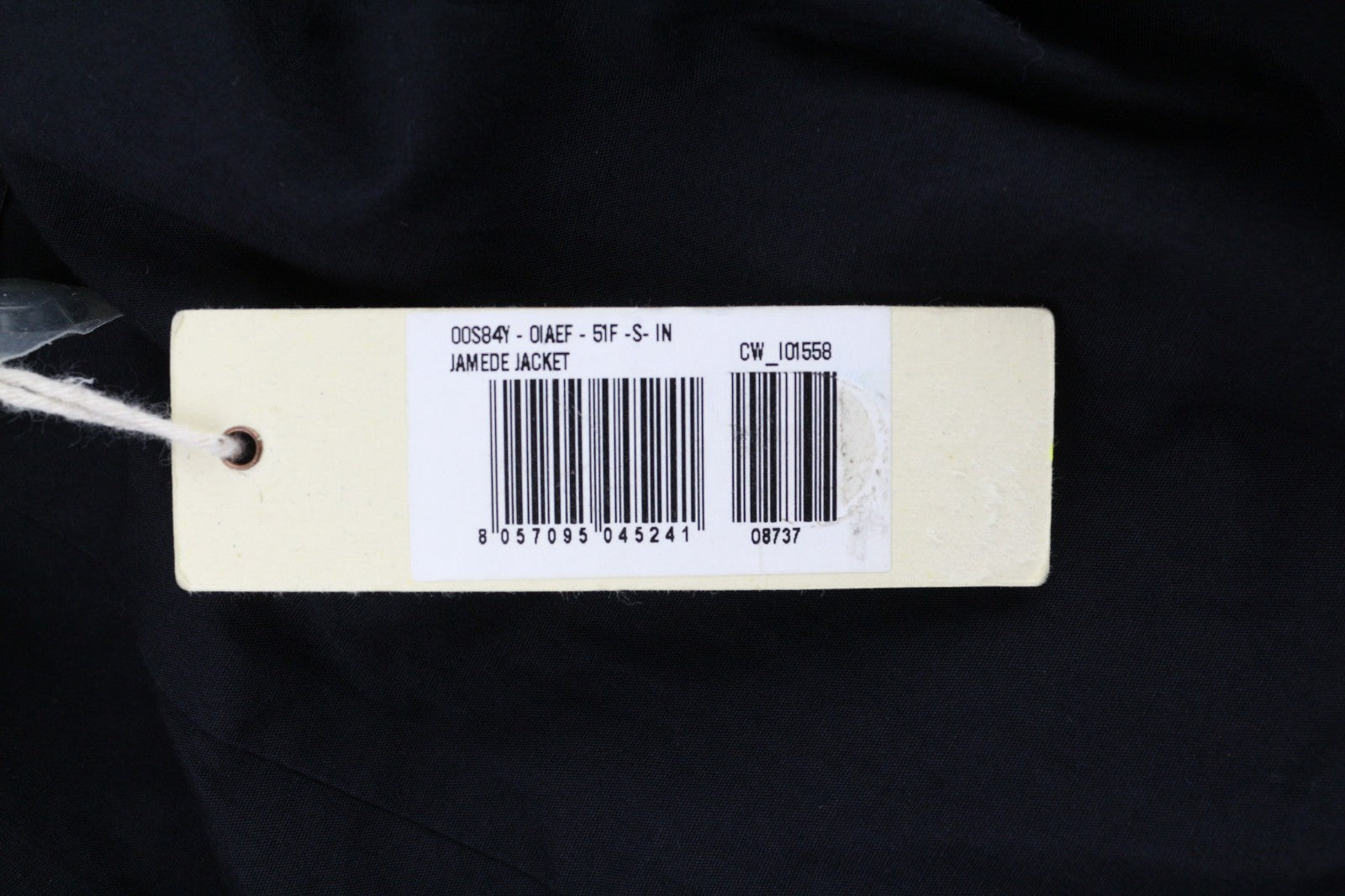 DIESEL Jamede Men Jacket S Khaki High Neck Zip Lined Drawstring Waist Logo