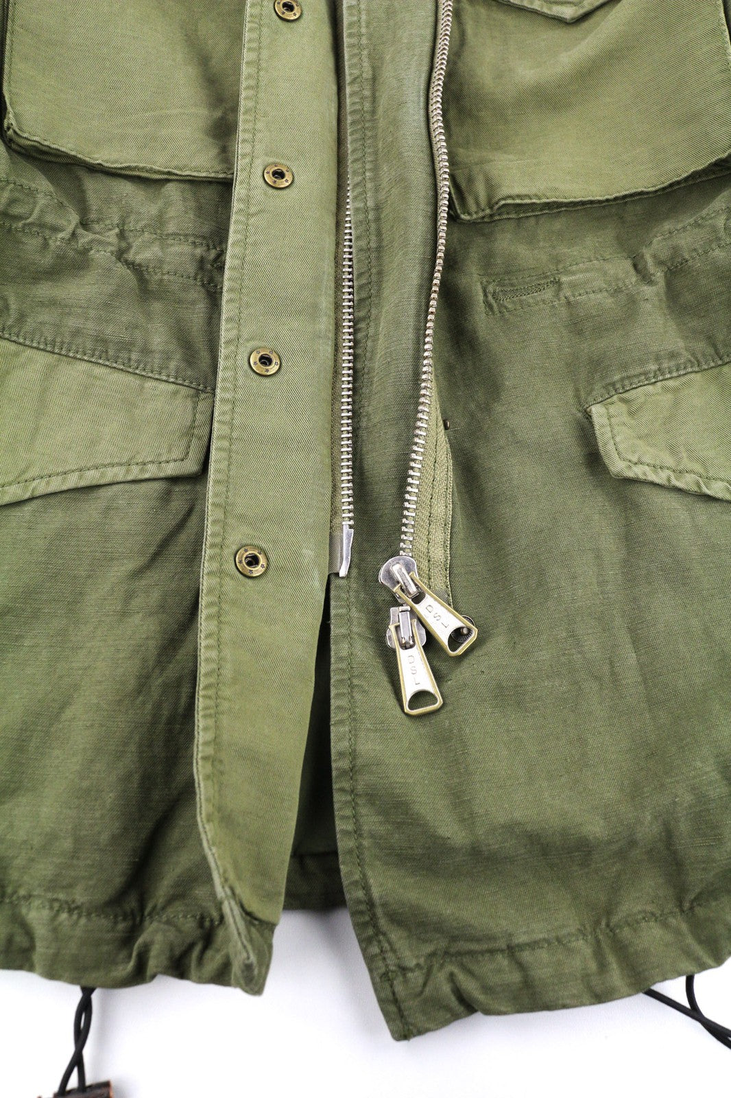 DIESEL G-Claudia Women Jacket S Linen Blend Drawstring Hidden Closure RRRP395