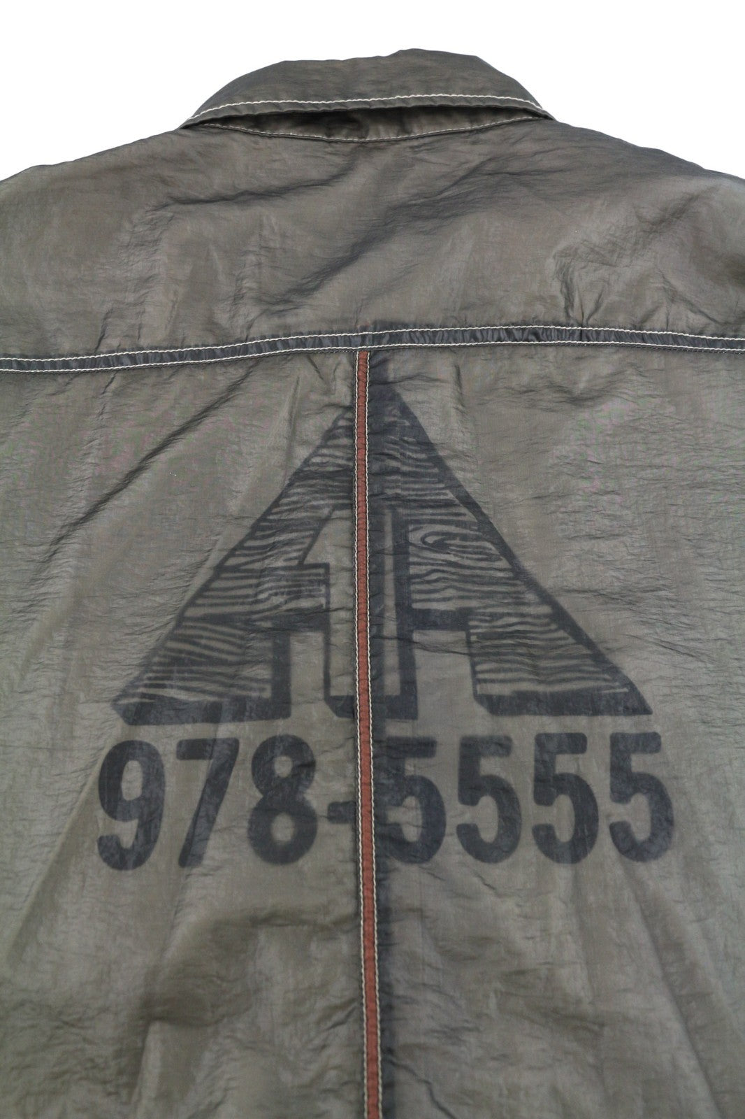 DIESEL S-U24 Men Jacket L Shiny Snap Button Lined Lightweight Polo Neck RRP275