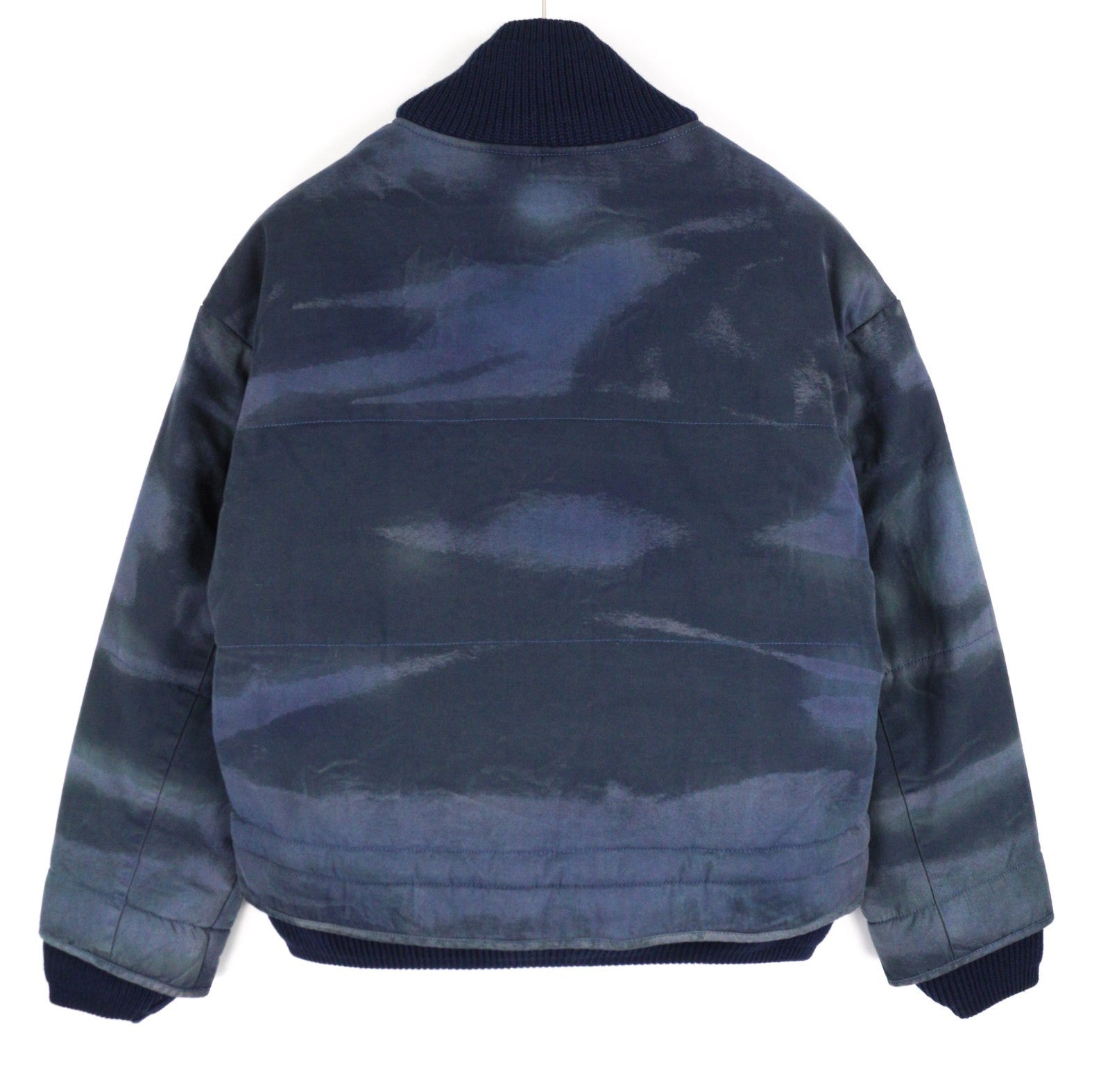 DIESEL W-Spleak-A Men Jacket S Blue Washed Oversized Bomber Lined RRP325