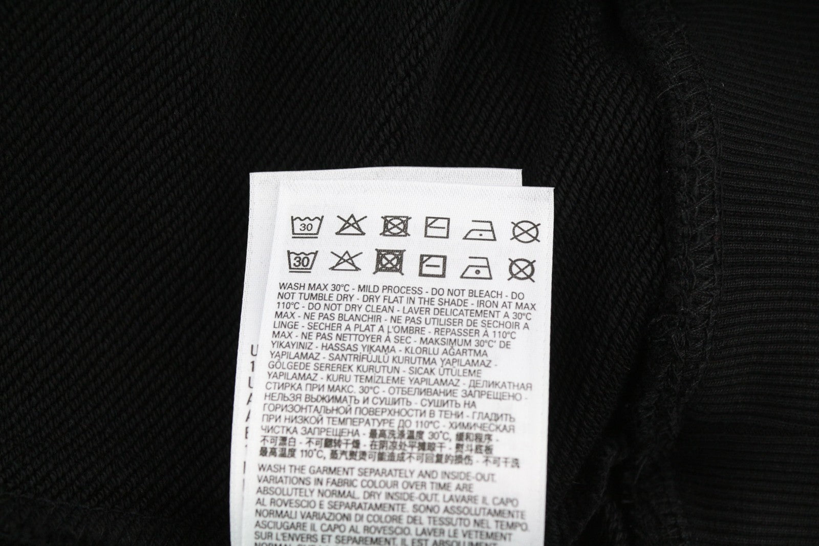 DIESEL F-Reggy-Hood Women Hoodie S Black Pullover Logo Straps Long Sleeve RRP175